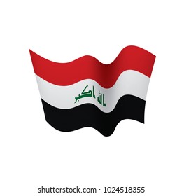 Iraqi flag, vector illustration on a white background