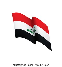 Iraqi flag, vector illustration on a white background