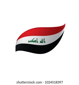 Iraqi flag, vector illustration on a white background