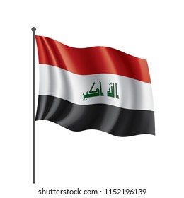 Iraqi flag, vector illustration on a white background