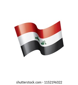 Iraqi flag, vector illustration on a white background
