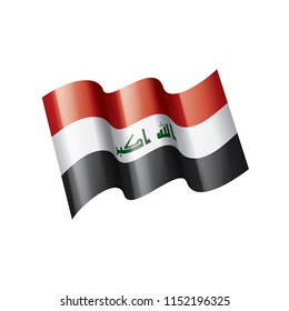 Iraqi flag, vector illustration on a white background