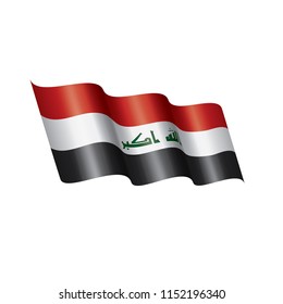 Iraqi flag, vector illustration on a white background