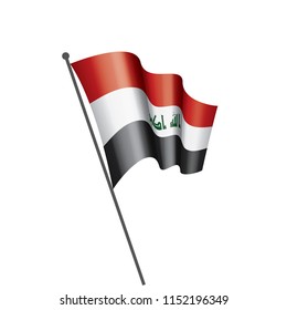 Iraqi flag, vector illustration on a white background