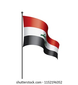 Iraqi flag, vector illustration on a white background