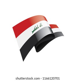 Iraqi flag, vector illustration on a white background