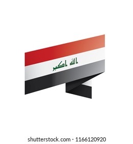 Iraqi flag, vector illustration on a white background
