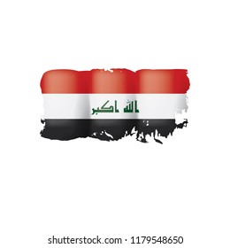 Iraqi flag, vector illustration on a white background