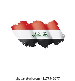 Iraqi flag, vector illustration on a white background