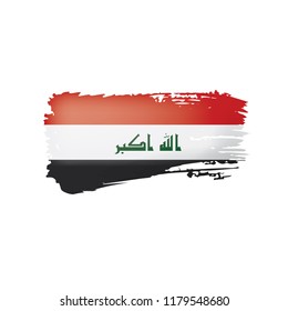 Iraqi flag, vector illustration on a white background
