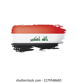 Iraqi flag, vector illustration on a white background