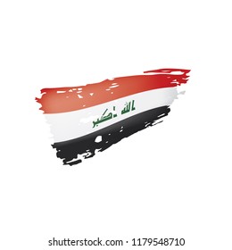 Iraqi flag, vector illustration on a white background