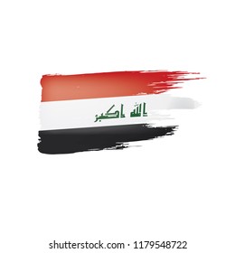 Iraqi flag, vector illustration on a white background