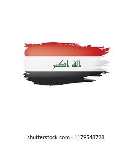Iraqi flag, vector illustration on a white background