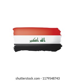 Iraqi flag, vector illustration on a white background