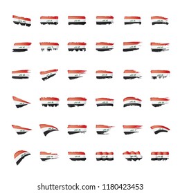 Iraqi flag, vector illustration on a white background