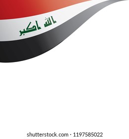 Iraqi flag, vector illustration on a white background