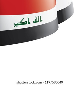 Iraqi flag, vector illustration on a white background