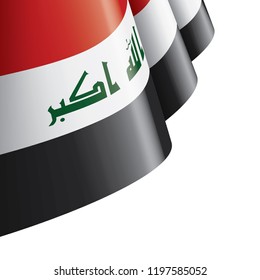 Iraqi flag, vector illustration on a white background