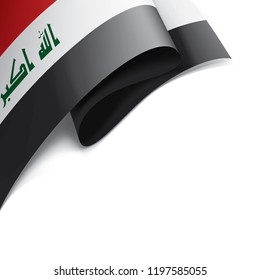 Iraqi flag, vector illustration on a white background