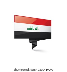 Iraqi flag, vector illustration on a white background