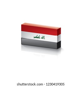 Iraqi flag, vector illustration on a white background