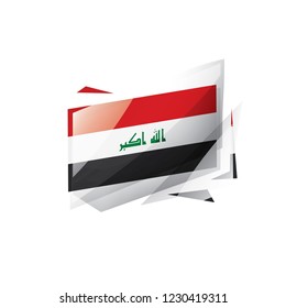 Iraqi flag, vector illustration on a white background