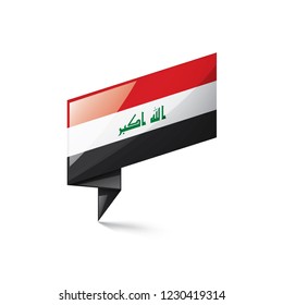 Iraqi flag, vector illustration on a white background