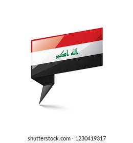 Iraqi flag, vector illustration on a white background