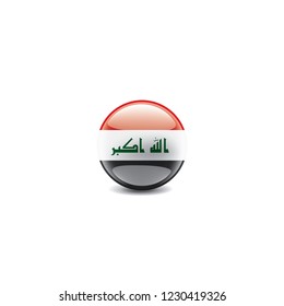Iraqi flag, vector illustration on a white background