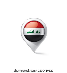 Iraqi flag, vector illustration on a white background