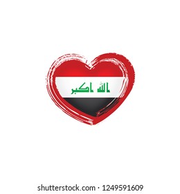 Iraqi flag, vector illustration on a white background