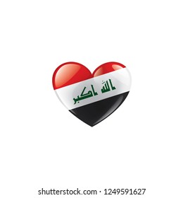 Iraqi flag, vector illustration on a white background