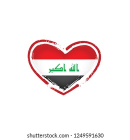 Iraqi flag, vector illustration on a white background