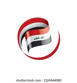 Iraqi flag, vector illustration on a white background