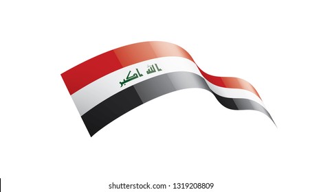 Iraqi flag, vector illustration on a white background