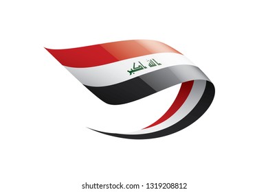 Iraqi flag, vector illustration on a white background