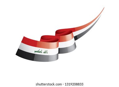 Iraqi flag, vector illustration on a white background