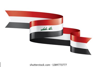 Iraqi flag, vector illustration on a white background