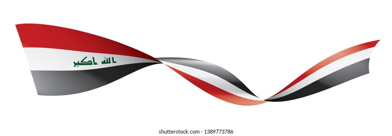 Iraqi flag, vector illustration on a white background