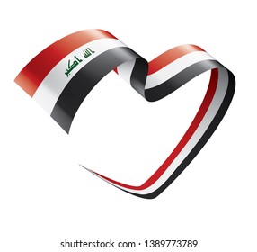 Iraqi flag, vector illustration on a white background