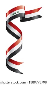 Iraqi flag, vector illustration on a white background