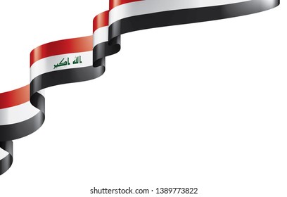 Iraqi flag, vector illustration on a white background