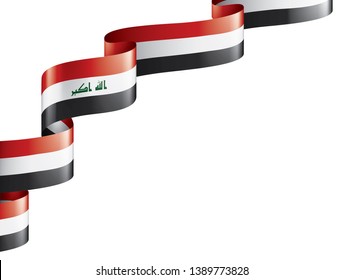 Iraqi flag, vector illustration on a white background