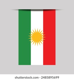 Iraqi Kurdistan Banner Flag Vector Illustration