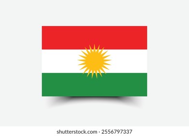 Iraqi Kurdistan flag official colors and proportion digital vector illustration