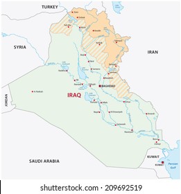 Iraqi kurdistan map
