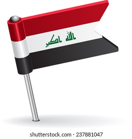 Iraqi pin icon flag. Vector illustration Eps 8.
