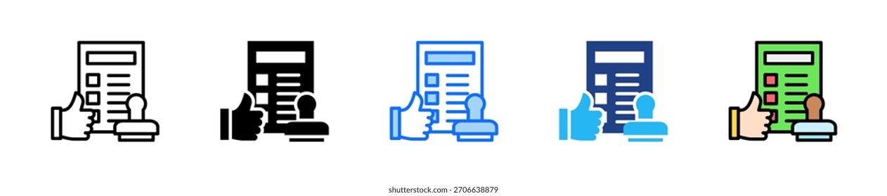 Irb Approval Icon Set Multiple Style Collection