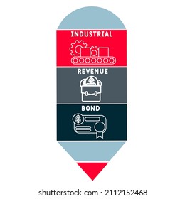 IRB - Industrial Revenue Bond acronym. business concept background. vector illustration concept with keywords and icons. lettering illustration with icons for web banner, flyer, landing pag